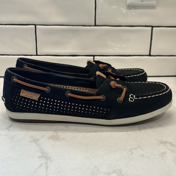 Sperry Top Sider Black Moccasin Boat Shoes - Picture 4 of 16